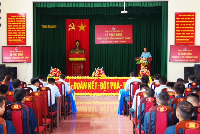 Đo&agrave;n Cơ sở Trung đo&agrave;n 591 ph&aacute;t động phong tr&agrave;o thi đua &ldquo;3 Ti&ecirc;n phong quyết thắng&rdquo; - Ảnh 3.