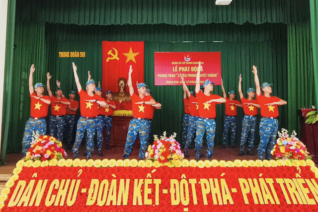 Đo&agrave;n Cơ sở Trung đo&agrave;n 591 ph&aacute;t động phong tr&agrave;o thi đua &ldquo;3 Ti&ecirc;n phong quyết thắng&rdquo; - Ảnh 5.