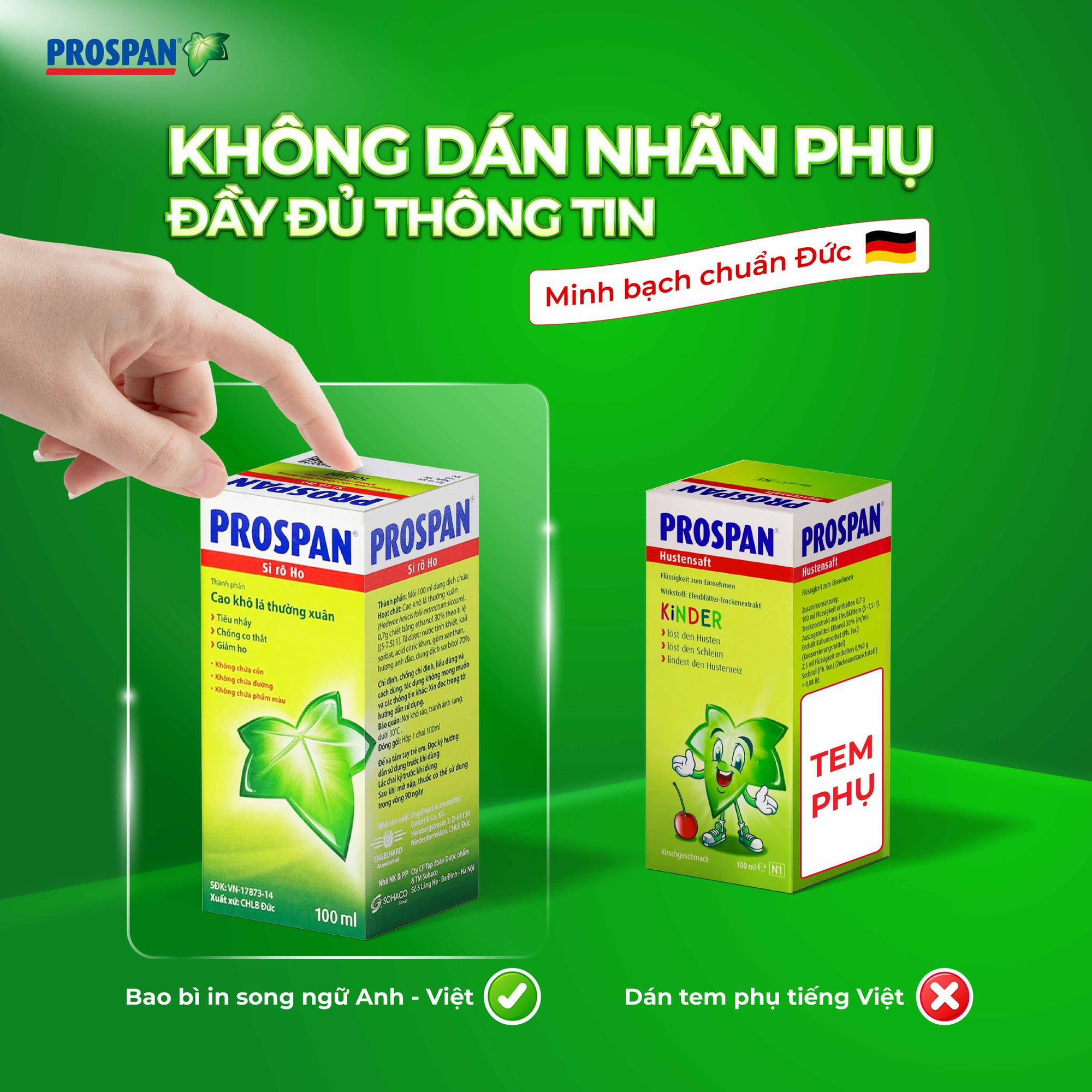 1 ph&uacute;t nhận biết Prospan ch&iacute;nh h&atilde;ng để mẹ y&ecirc;n t&acirc;m cho b&eacute; y&ecirc;u sử dụng - Ảnh 2.