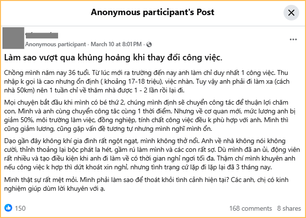 Cuộc khủng hoảng của cặp vợ chồng 36 tuổi: Lương 17-18 triệu, giờ c&ograve;n giảm 1 nửa- Ảnh 1.