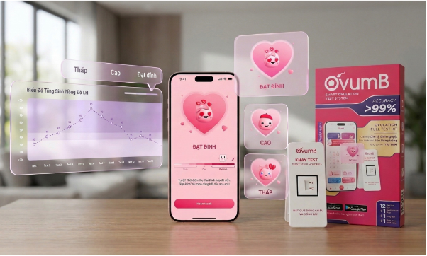 Que thử rụng trứng OvumB - b&iacute; quyết canh trứng khoa học tại nh&agrave; - Ảnh 1.