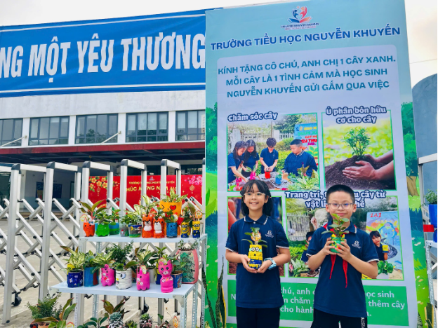 Ng&ocirc;i trường Tiểu học v&agrave; h&agrave;nh tr&igrave;nh biến r&aacute;c thải th&agrave;nh m&oacute;n qu&agrave; xanh cho cộng đồng- Ảnh 5.