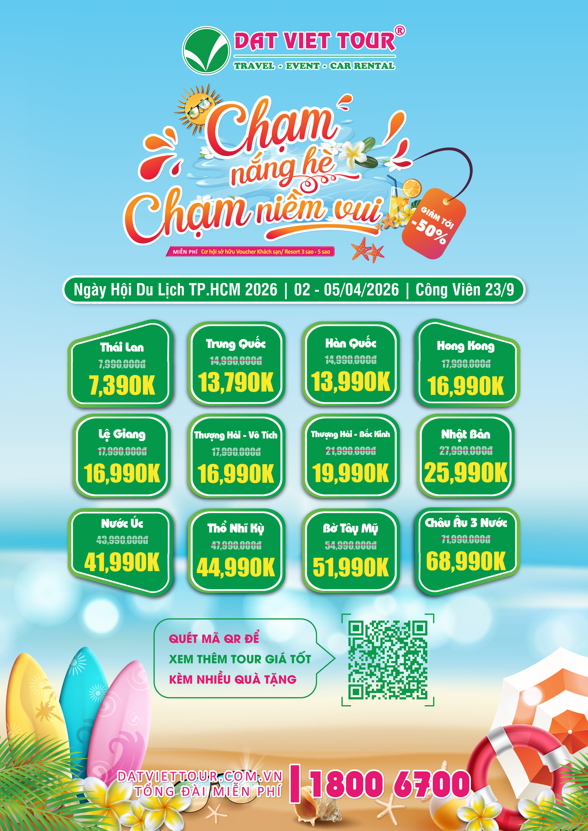 Ng&agrave;y hội du lịch TP.HCM 2026: Đất Việt Tour ưu đ&atilde;i đến 50% - Ảnh 2.