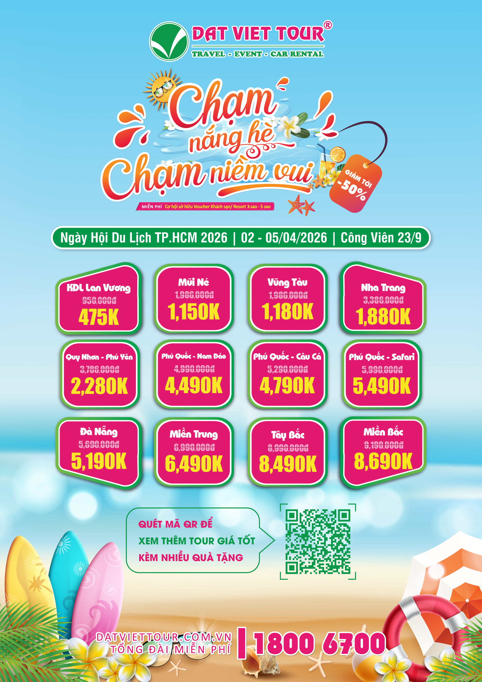 Ng&agrave;y hội du lịch TP.HCM 2026: Đất Việt Tour ưu đ&atilde;i đến 50% - Ảnh 1.