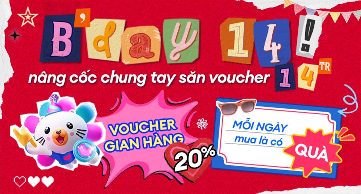 Sinh nhật Lazada 14 tuổi: Cơn lốc voucher 14 triệu, b&iacute; k&iacute;p săn h&agrave;ng hiệu TMALL - Gmarket, mua 1 tặng 1, voucher đến 50% - Ảnh 1.