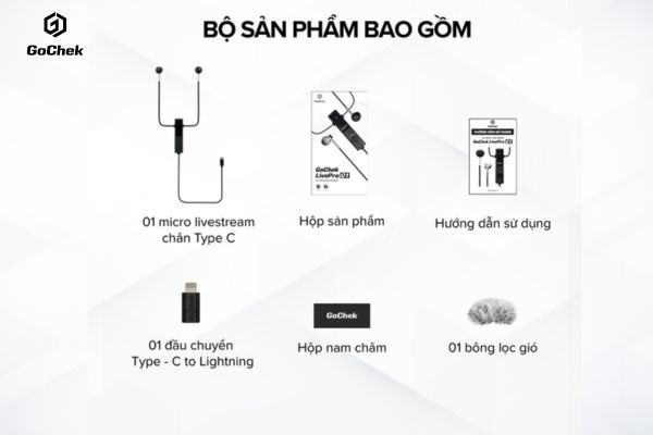Micro h&aacute;t live GoChek LivePro G1 - Giải ph&aacute;p &acirc;m thanh cho livestream chất lượng cao- Ảnh 2.
