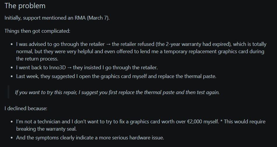 Khách hàng Inno3D phản ánh hãng yêu cầu tự thay keo tản nhiệt cho RTX 4090 khi gặp lỗi - Ảnh 3.