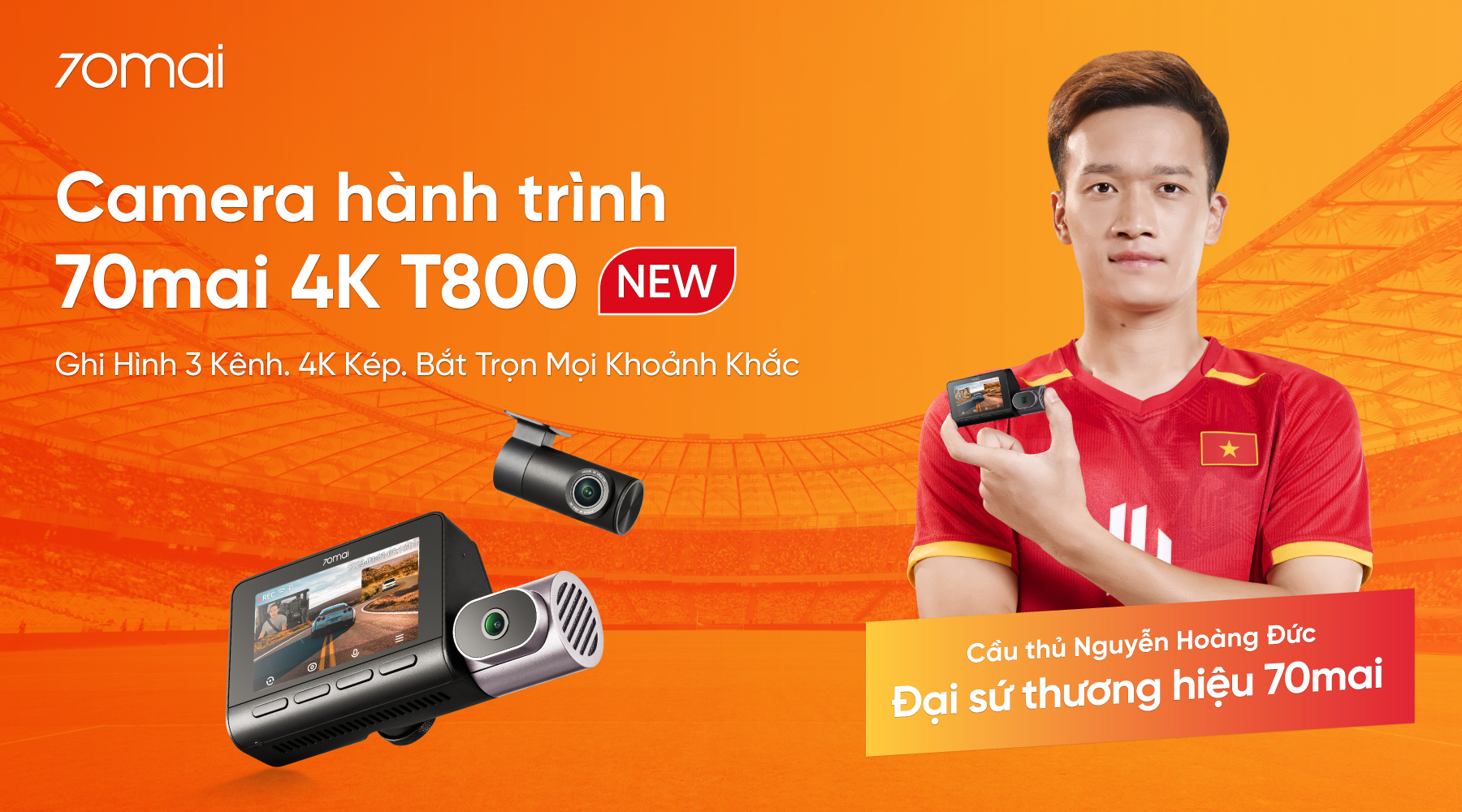 70mai ra mắt bộ đ&ocirc;i camera h&agrave;nh tr&igrave;nh 3 k&ecirc;nh 4K T800 v&agrave; T400 tại Việt Nam- Ảnh 2.