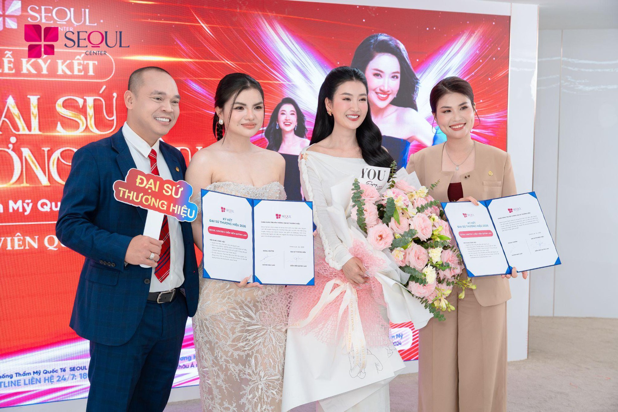 Chủ tịch Th&aacute;i Phan Thanh B&igrave;nh c&ugrave;ng TGĐ Huỳnh Như Lam c&ocirc;ng bố đại sứ thương hiệu Seoul Center 2026 - Ảnh 2.