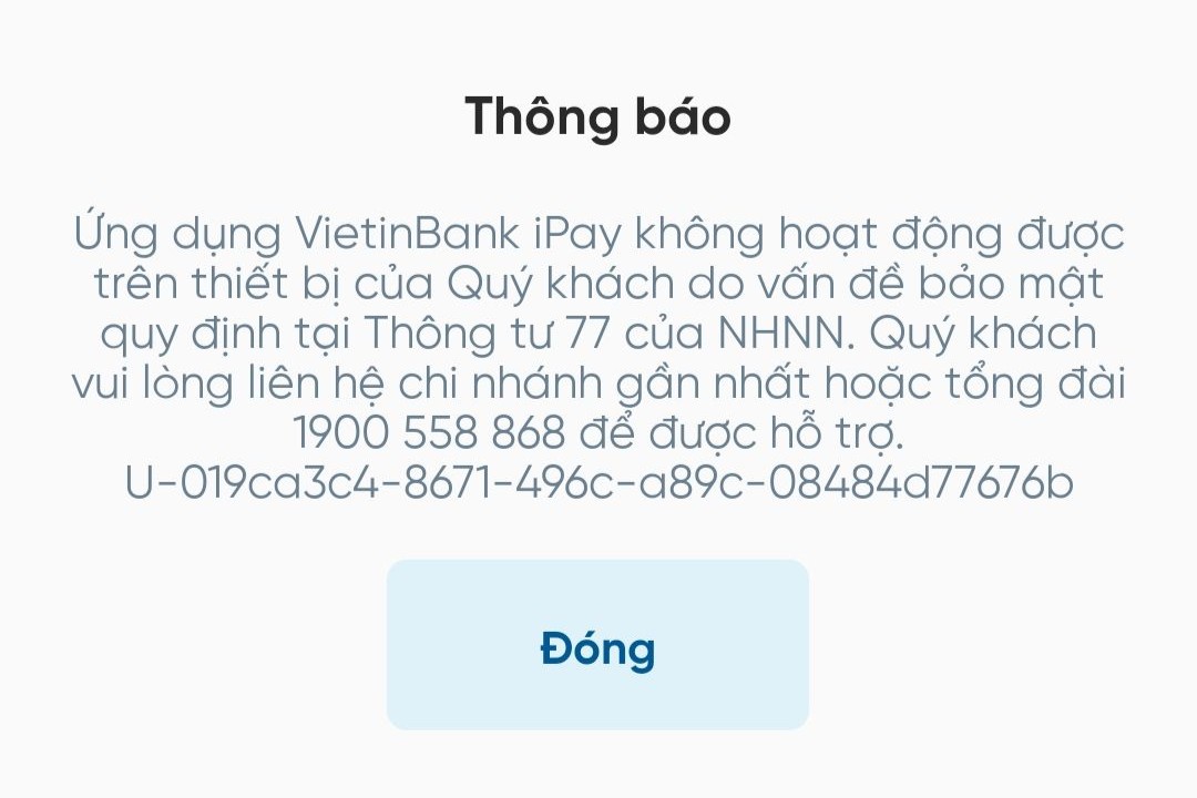 Điện thoại x&aacute;ch tay trước nguy cơ bị chặn ứng dụng ng&acirc;n h&agrave;ng v&agrave; c&aacute;c dịch vụ c&ocirc;ng - Ảnh 1.