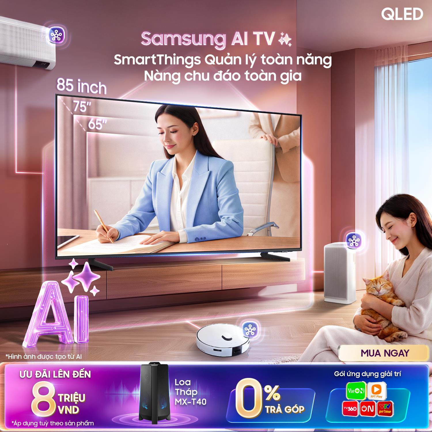 Mừng 8/3, Samsung AI TV c&ugrave;ng phụ nữ thăng hạng to&agrave;n diện cuộc sống - Ảnh 5.