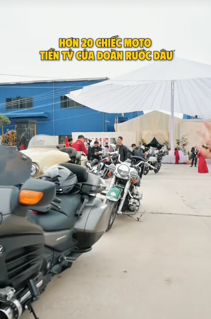 Đ&aacute;m cưới g&acirc;y ch&uacute; &yacute; tại Hải Hậu: Rạp cưới rộng 1.000m2, d&agrave;n xe moto tiền tỷ rước d&acirc;u- Ảnh 14.