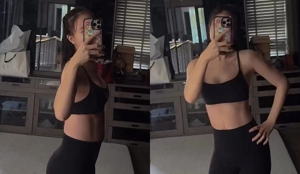 Bà xã JustaTee khoe cơ bụng săn chắc chỉ sau 18 ngày sinh bé thứ 3: Tiết lộ chăm tập 1 môn tránh xổ bụng sau sinh lại còn cân bằng nội tiết tố- Ảnh 1.