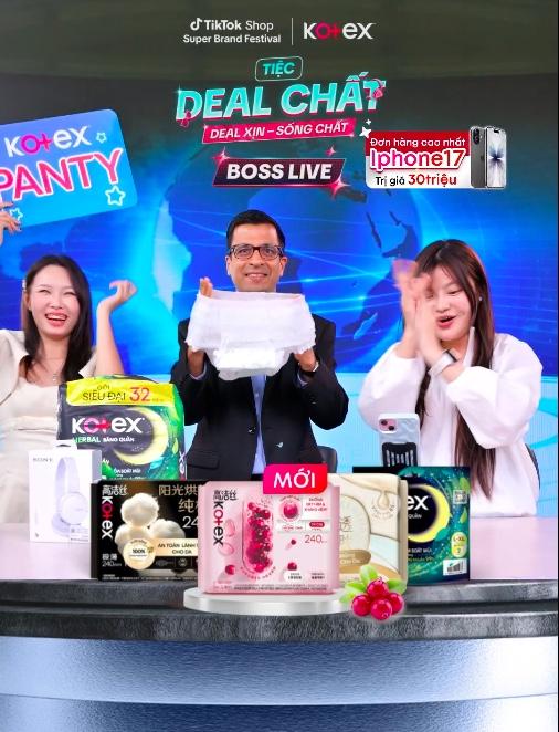 CEO trực tiếp livestream b&aacute;n h&agrave;ng: Bước đi t&aacute;o bạo ph&aacute; vỡ &ldquo;v&ugrave;ng cấm kỵ&rdquo; của Kotex - Ảnh 3.