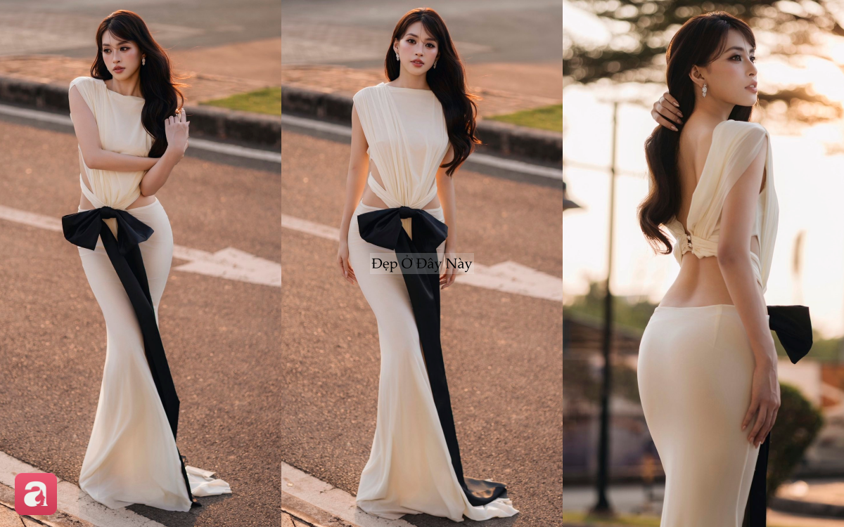 H&agrave; Hồ - Tiểu Vy đọ d&aacute;ng bất ph&acirc;n thắng bại, trong mẫu đầm thướt tha tựa nữ thần- Ảnh 3.