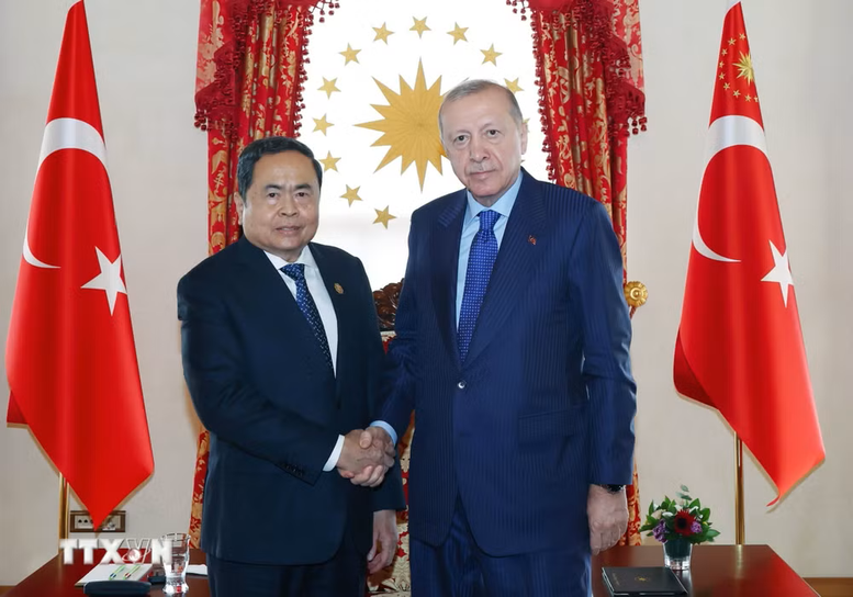 Chủ tịch Quốc hội Trần Thanh Mẫn hội kiến Tổng thống Thổ Nhĩ Kỳ Recep Tayyip Erdogan- Ảnh 1.