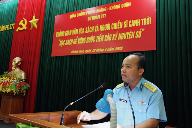 Sư đo&agrave;n 377 tổ chức &ldquo;Kh&ocirc;ng gian văn h&oacute;a s&aacute;ch v&agrave; người chiến sĩ canh trời&rdquo; năm 2026 - Ảnh 1.