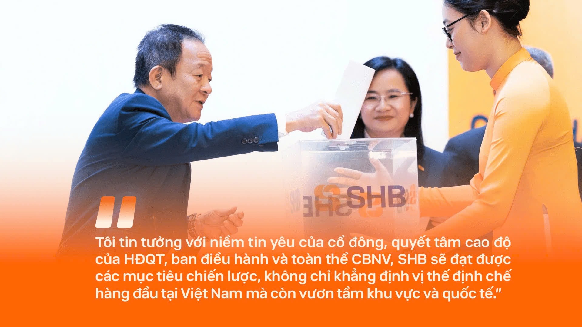 Những c&acirc;u n&oacute;i ấn tượng của Chủ tịch HĐQT SHB Đỗ Quang Hiển tại ĐHĐCĐ 2026 - Ảnh 2.