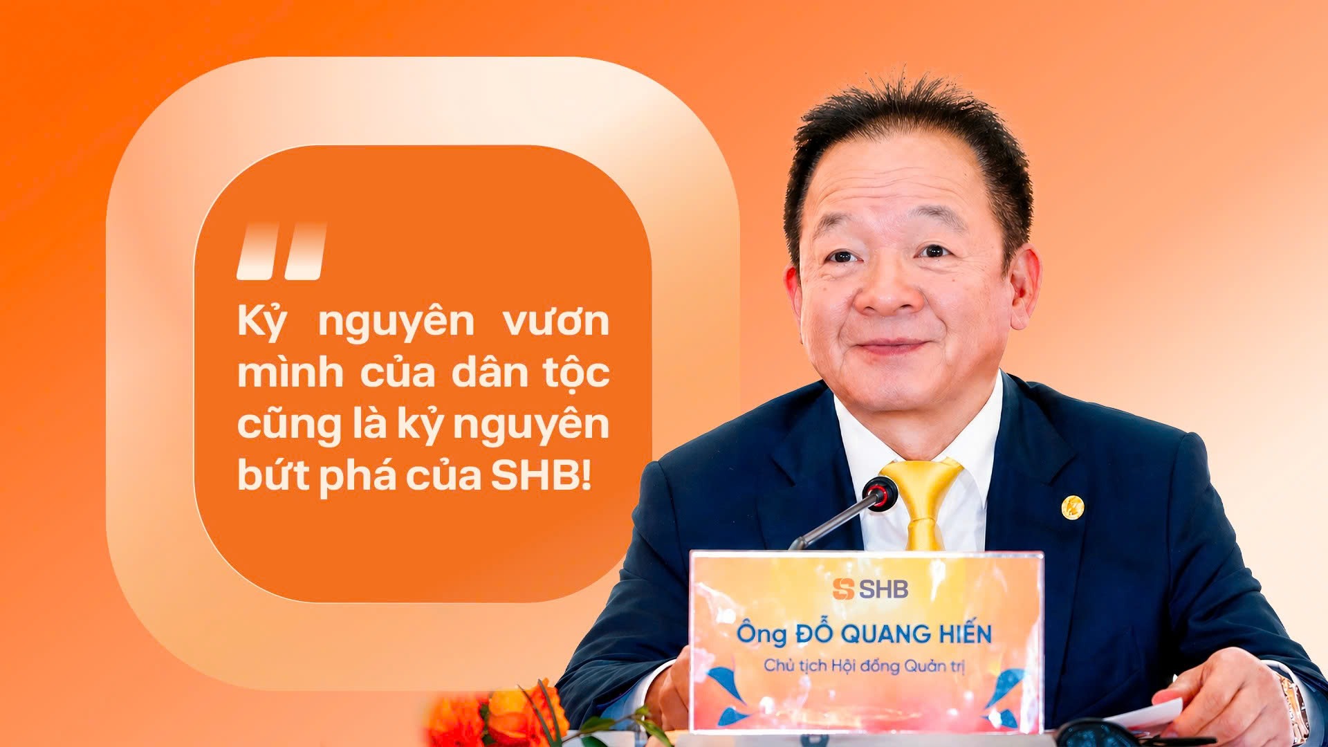 Những c&acirc;u n&oacute;i ấn tượng của Chủ tịch HĐQT SHB Đỗ Quang Hiển tại ĐHĐCĐ 2026 - Ảnh 9.