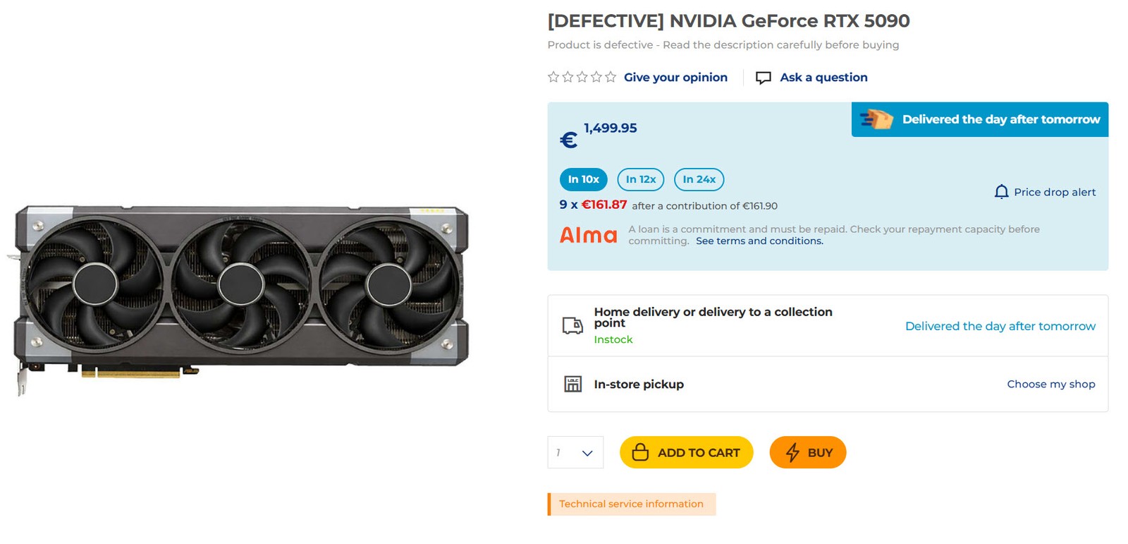 RTX 5090 hỏng vẫn được b&aacute;n gần 50 triệu đồng, mua rồi tự chịu- Ảnh 3.