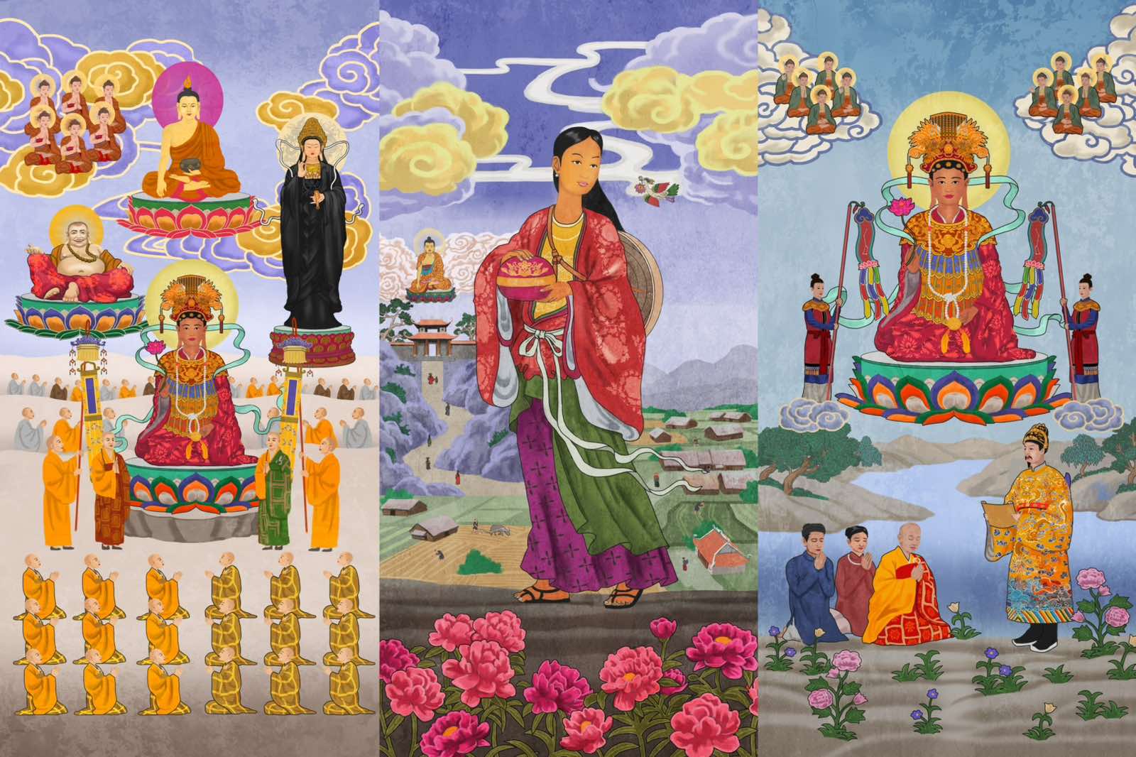 Kh&ocirc;ng cần đọc huyền sử, xem bộ tranh sơn m&agrave;i tr&ecirc;n n&uacute;i B&agrave; Đen sẽ biết Linh Sơn Th&aacute;nh Mẫu linh thi&ecirc;ng như n&agrave;o - Ảnh 4.