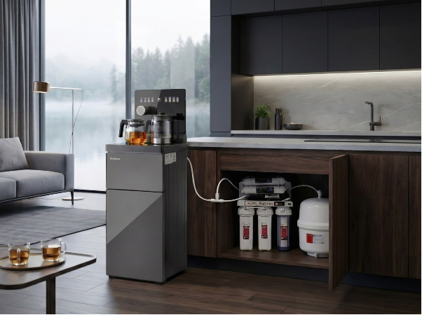 Tạm biệt nỗi &aacute;m ảnh b&ecirc; b&igrave;nh 20 l&iacute;t: C&acirc;y nước b&agrave;n tr&agrave; nối thẳng RO, biến ph&ograve;ng kh&aacute;ch th&agrave;nh "trạm pha chế" tại gia - Ảnh 2.