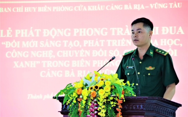 Bi&ecirc;n ph&ograve;ng cửa khẩu cảng B&agrave; Rịa - Vũng T&agrave;u ph&aacute;t động Phong tr&agrave;o thi đua &ldquo;Đổi mới s&aacute;ng tạo, ph&aacute;t triển khoa học, c&ocirc;ng nghệ, chuyển đổi số, chuyển đổi xanh&rdquo; - Ảnh 2.