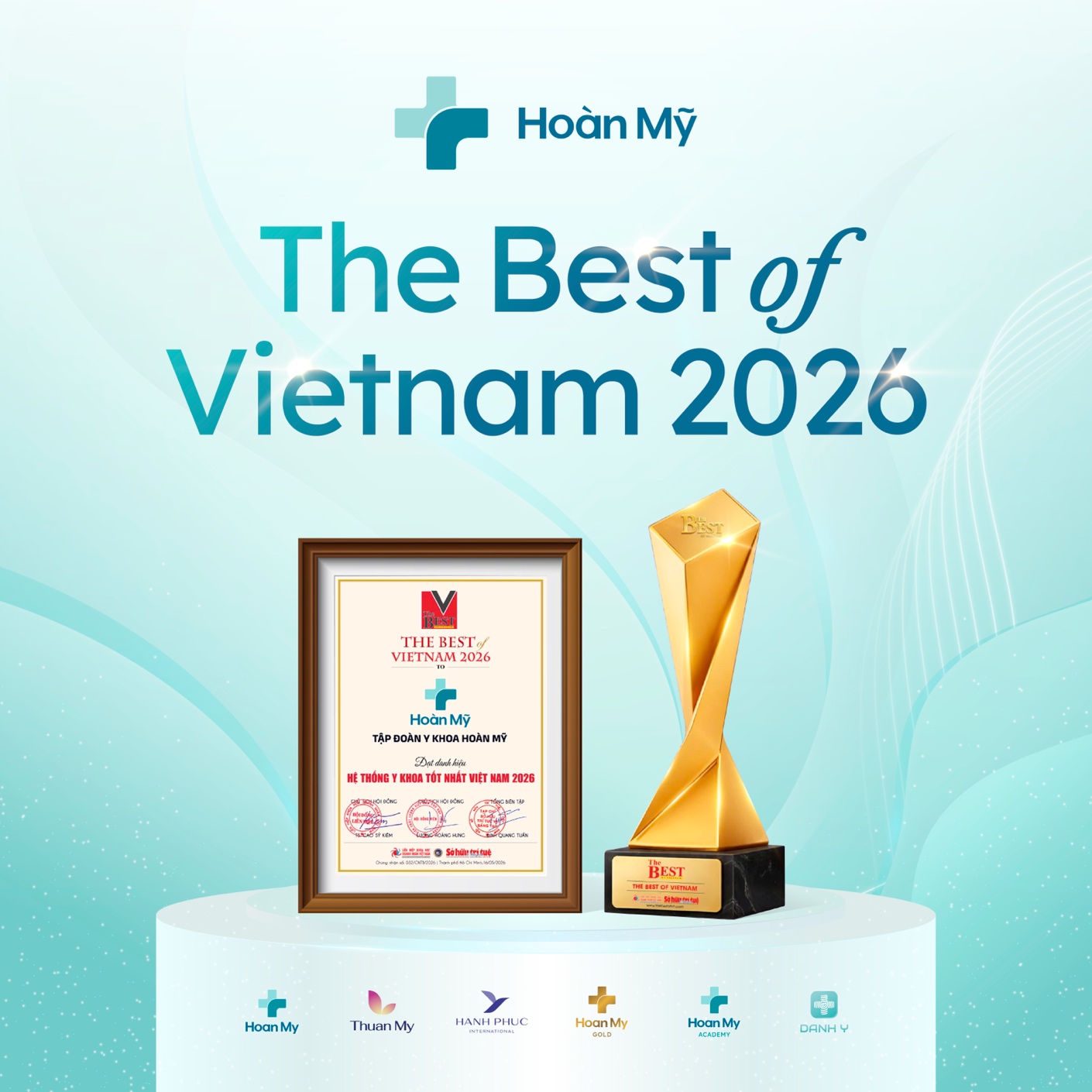 Tập đo&agrave;n Y khoa Ho&agrave;n Mỹ được vinh danh Hệ thống Y khoa tốt nhất Việt Nam 2026 - Ảnh 1.