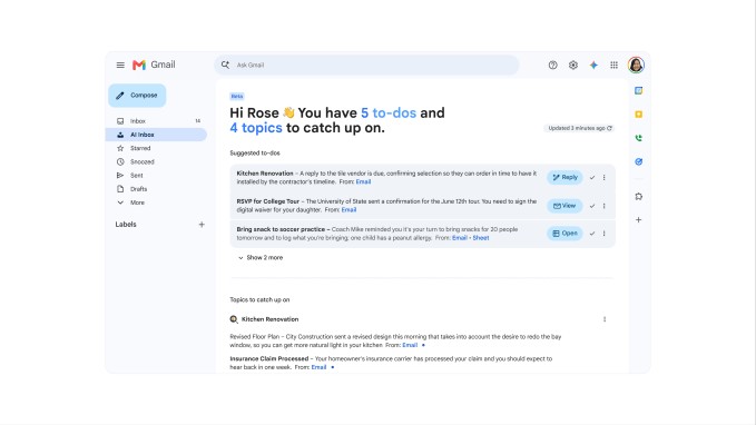 Google th&ecirc;m AI v&agrave;o Gmail: Kh&ocirc;ng cần g&otilde; t&igrave;m kiếm, cứ hỏi thẳng l&agrave; ra ngay - Ảnh 2.