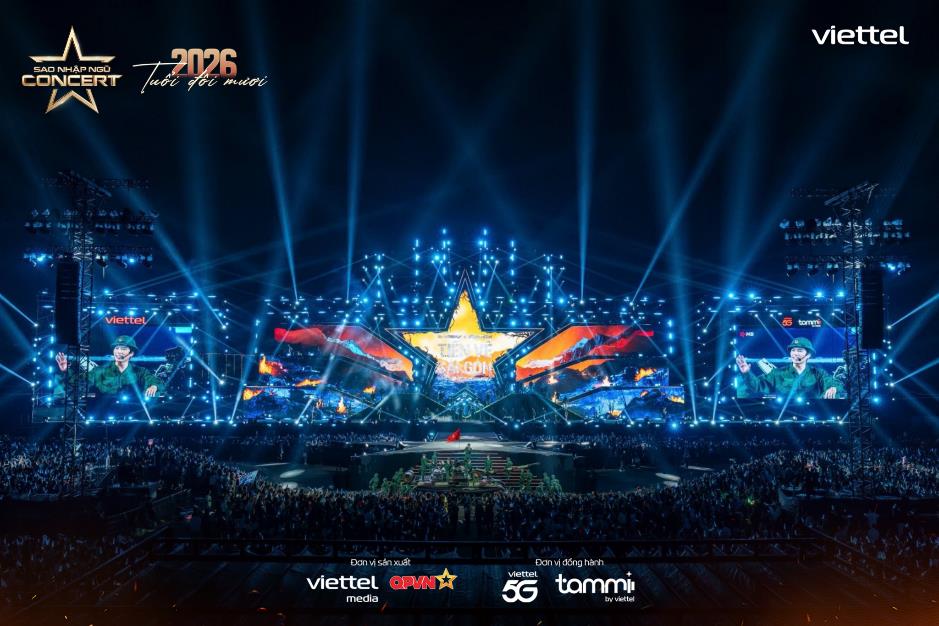 Vẻ đẹp người l&iacute;nh t&aacute;i hiện đầy cảm x&uacute;c tại &ldquo;Sao Nhập Ngũ Concert 2026&rdquo;- Ảnh 1.
