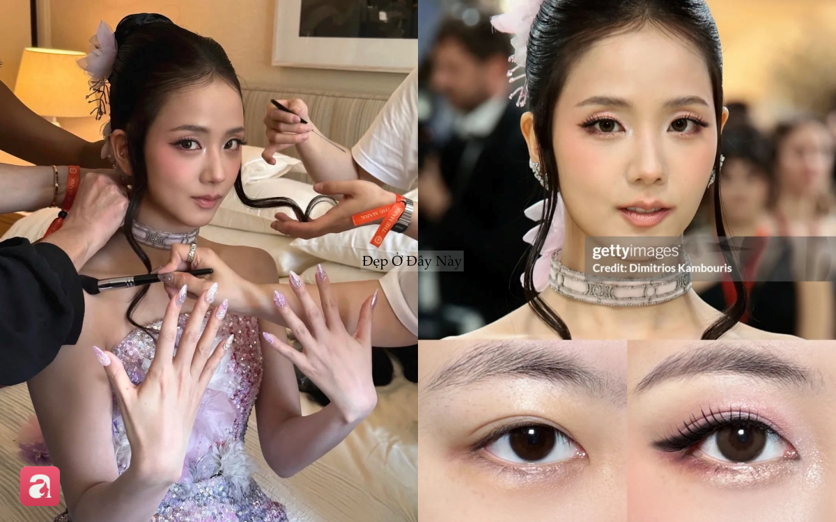Từ makeup tới váy áo, tạo hình của Jisoo tại Met Gala bị "copy" hàng loạt - Ảnh 1.