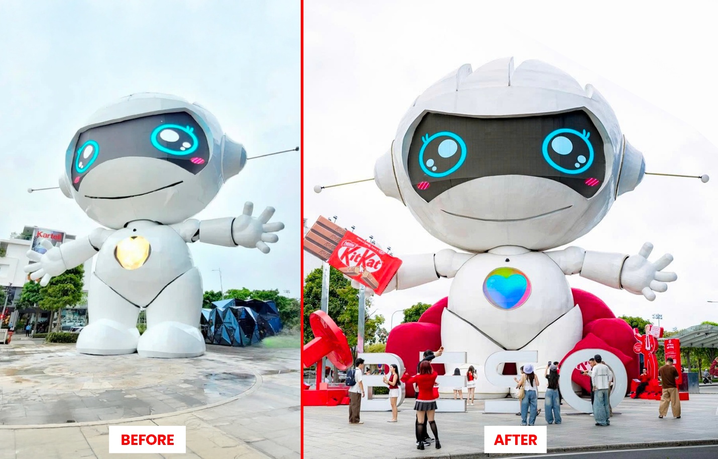 Chú robot tại Thiso Mall bất ngờ "đổi dáng", dân tình thi nhau kéo đến check-in- Ảnh 1. Chú robot tại Thiso Mall bất ngờ "đổi dáng", dân tình thi nhau kéo đến check-in- Ảnh 1.