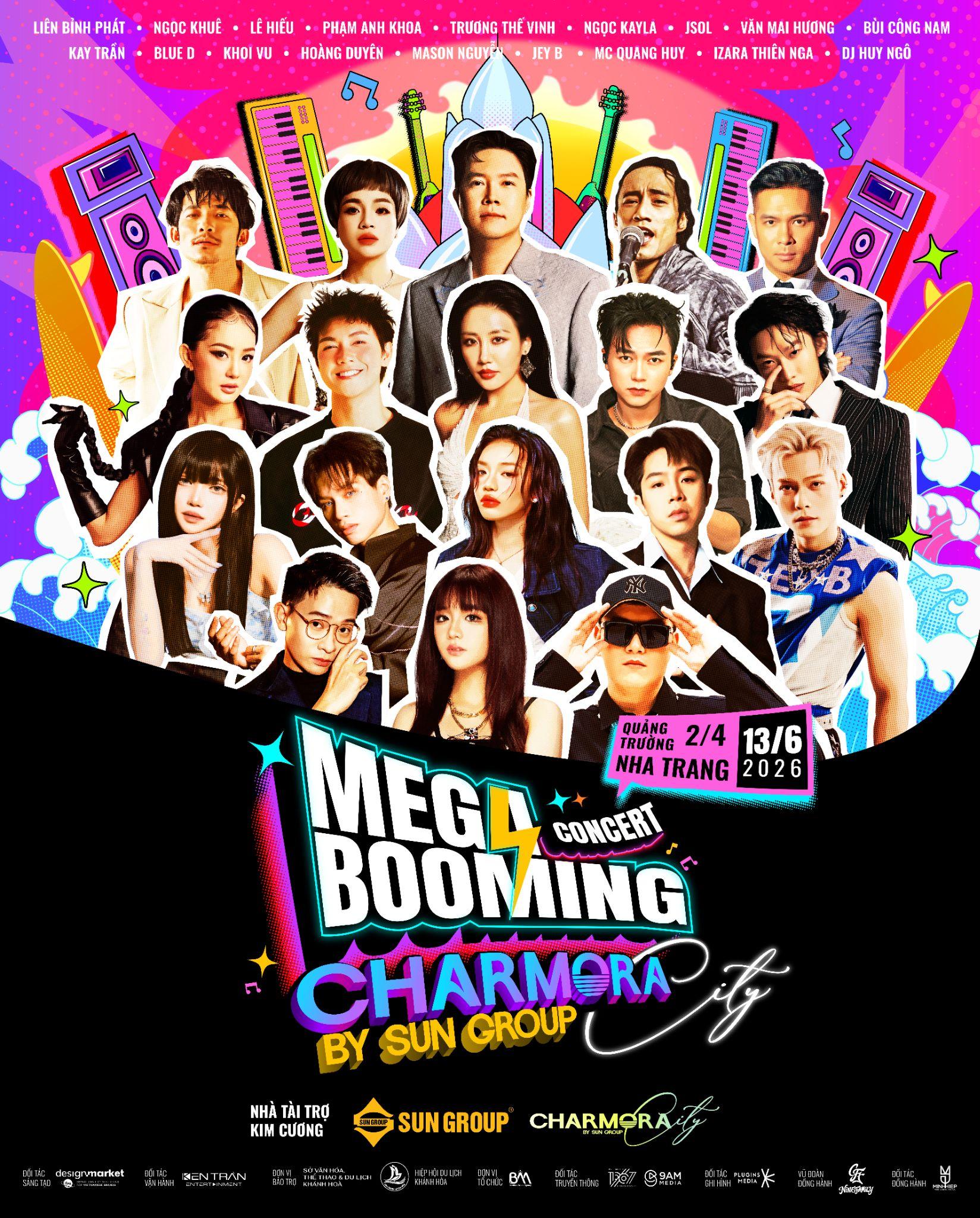 D&agrave;n lineup khủng sẽ đổ bộ đại nhạc hội Mega Booming &ndash; Charmora City tại Nha Trang v&agrave;o ng&agrave;y 13/6 - Ảnh 1.