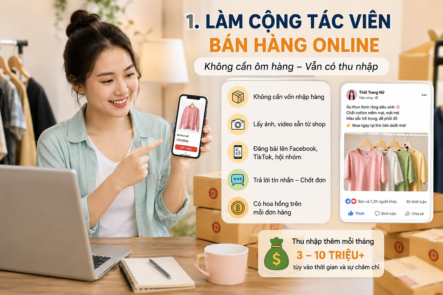 5 c&ocirc;ng việc m&agrave; chị em c&oacute; thể bắt đầu chỉ với một chiếc điện thoại v&agrave; v&agrave;i giờ rảnh mỗi ng&agrave;y- Ảnh 1.