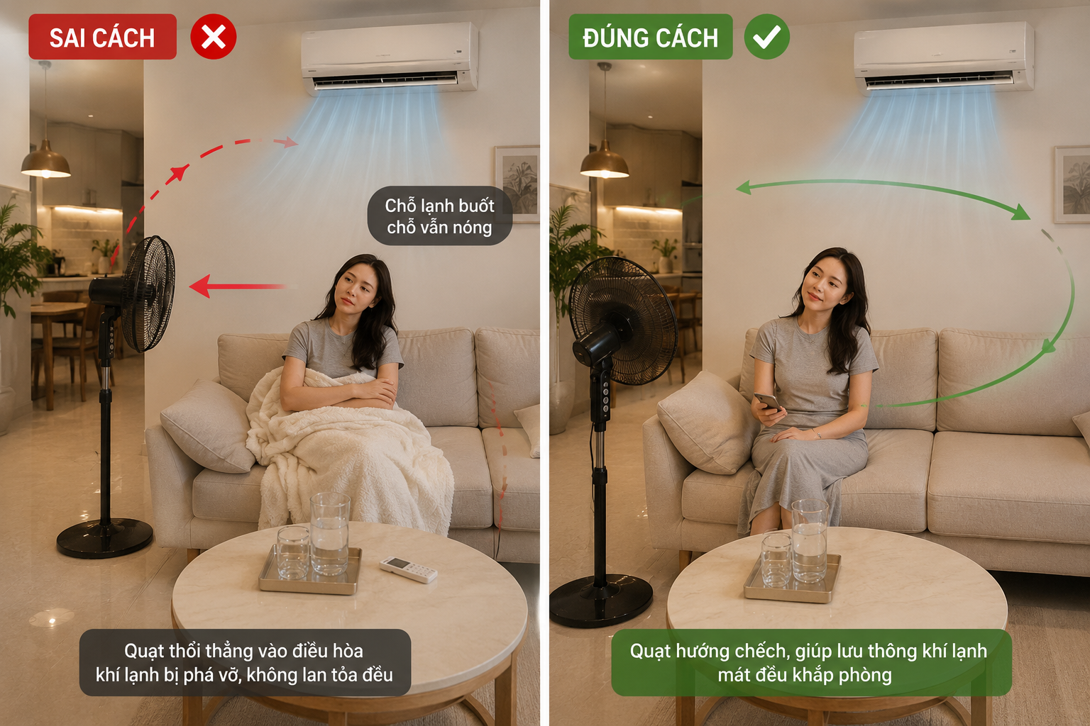 Chỉ v&igrave; đặt sai hướng quạt, t&ocirc;i đ&atilde; tốn th&ecirc;m gần 300 ngh&igrave;n tiền điện mỗi th&aacute;ng - Ảnh 2.