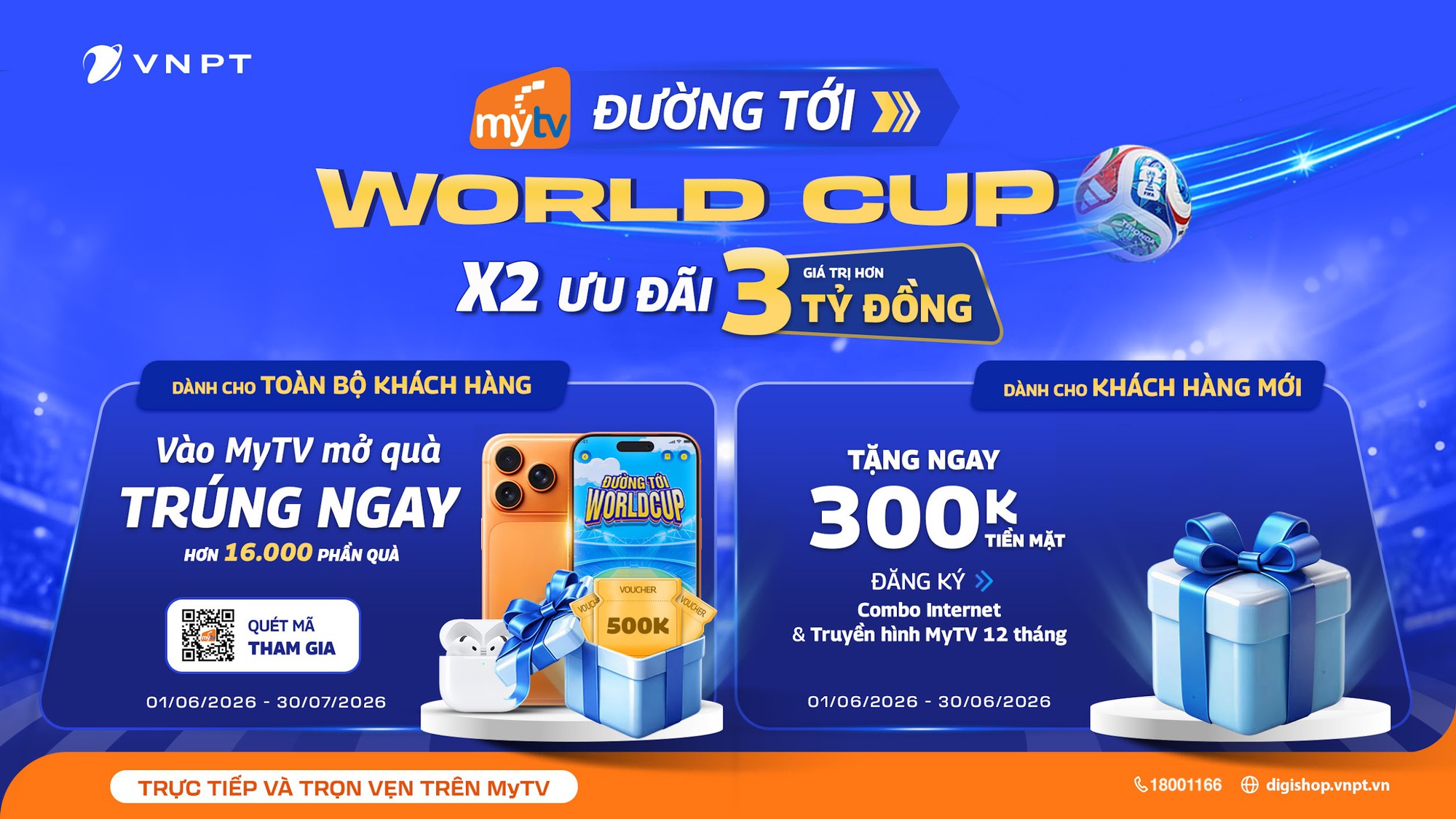 VNPT tung ưu đ&atilde;i trị gi&aacute; 3 tỷ đồng m&ugrave;a World Cup 2026&trade; - Ảnh 2.