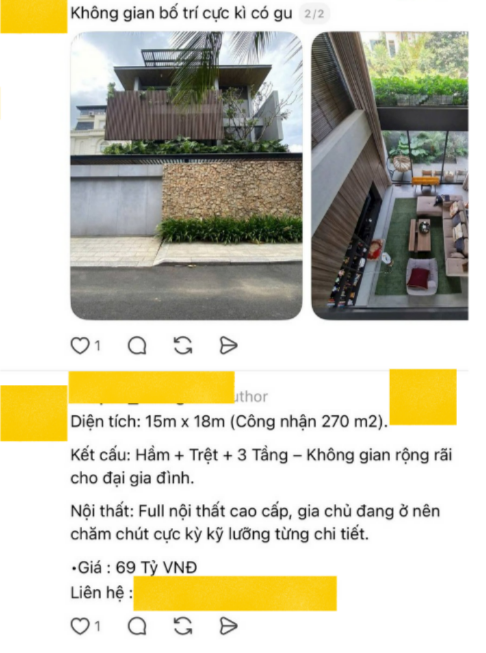 70 tỷ cho biệt thự 270m2 của Tóc Tiên: Mức giá gây choáng đúng chuẩn "địa thế" khu đất thượng lưu ở TP.HCM- Ảnh 2. 70 tỷ cho biệt thự 270m2 của Tóc Tiên: Mức giá gây choáng đúng chuẩn "địa thế" khu đất thượng lưu ở TP.HCM- Ảnh 2.