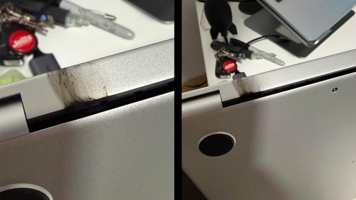 MacBook Pro M5 mới mua 2 ng&agrave;y đ&atilde; "chết", tia lửa bắn ra từ bản lề- Ảnh 1.