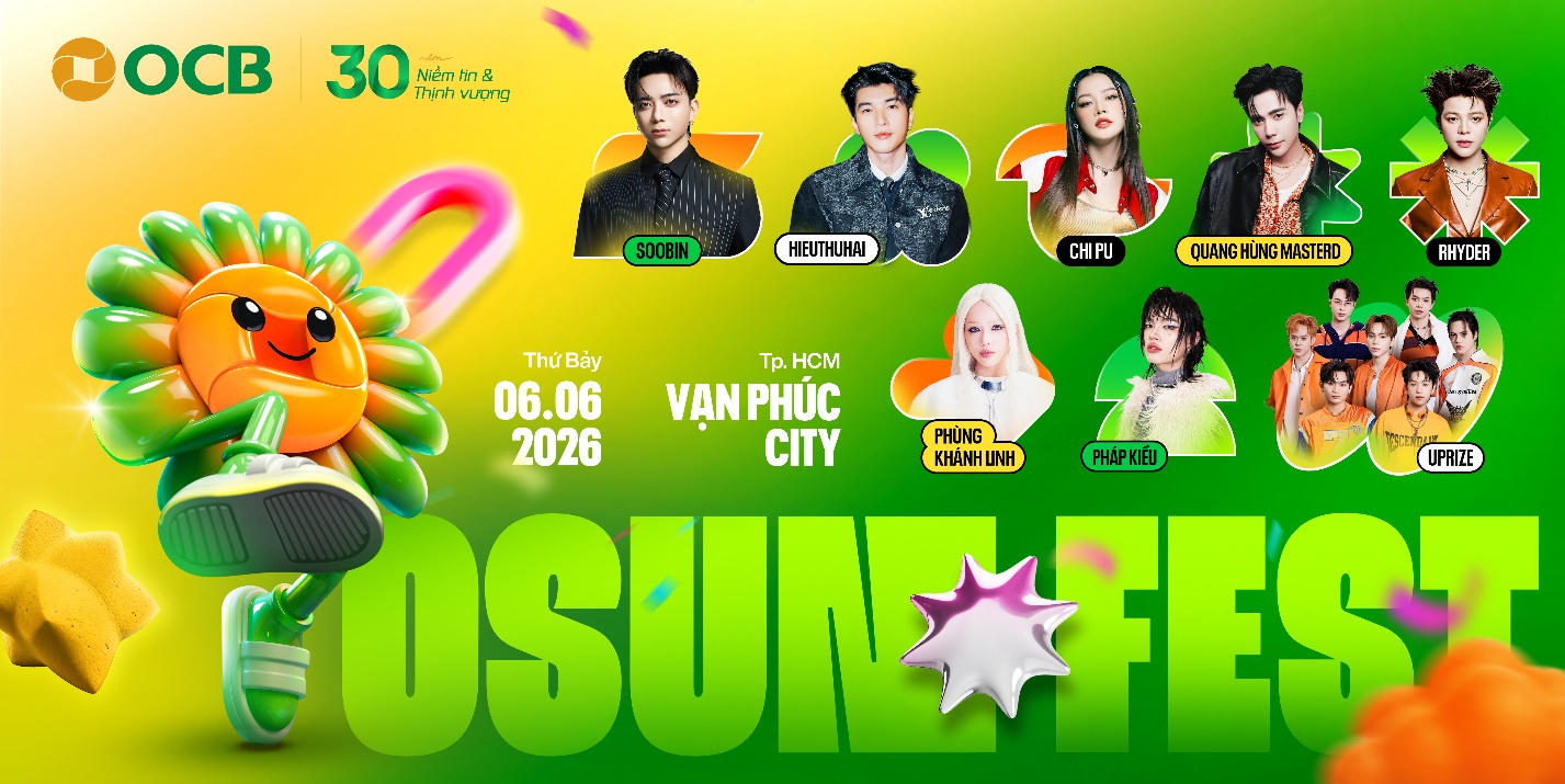 SOOBIN - UPRIZE, HIEUTHUHAI - Ph&aacute;p Kiều c&ugrave;ng xuất hiện, fan r&aacute;o riết săn v&eacute; OSUNFEST 2026- Ảnh 1.