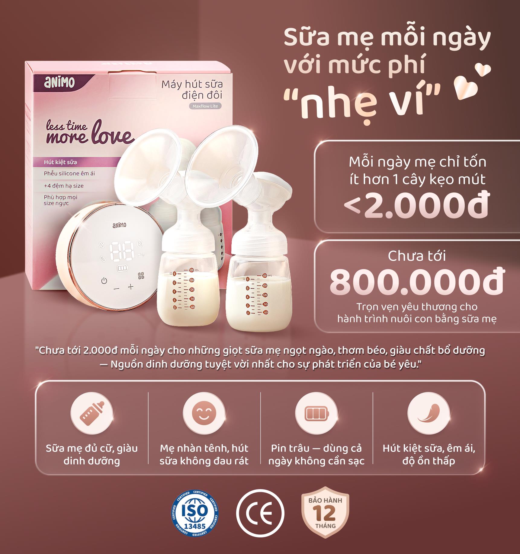 Giải m&atilde; cơn sốt m&aacute;y h&uacute;t sữa Animo Maxflow Lite tại hệ thống Con Cưng - Ảnh 2.