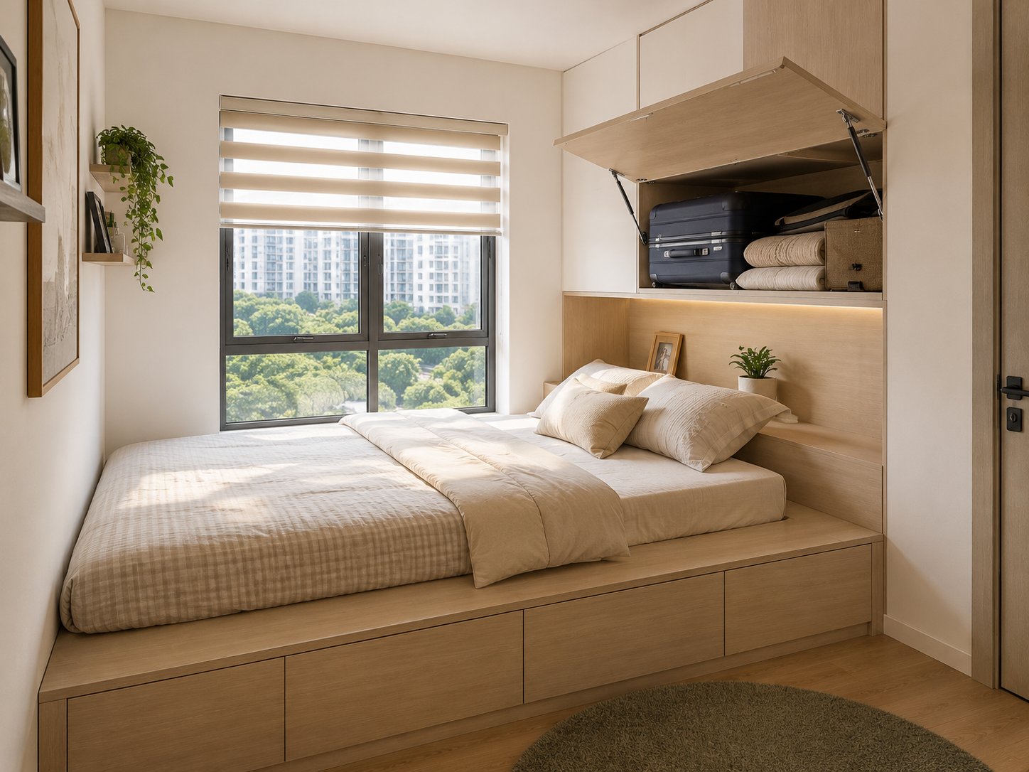 "Đứng h&igrave;nh" trước thiết kế &ldquo;giường kiểu bục&rdquo; của nh&agrave; h&agrave;ng x&oacute;m: Ph&ograve;ng ngủ chỉ 9m&sup2; nhưng vẫn đủ chỗ ngủ, l&agrave;m việc v&agrave; lưu trữ- Ảnh 2.