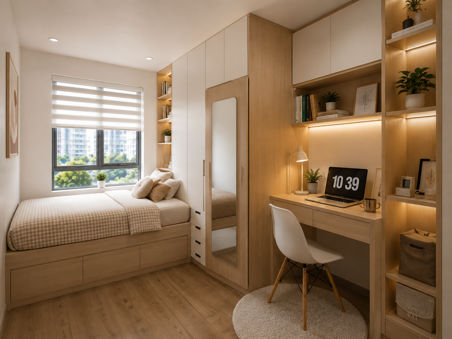 "Đứng h&igrave;nh" trước thiết kế &ldquo;giường kiểu bục&rdquo; của nh&agrave; h&agrave;ng x&oacute;m: Ph&ograve;ng ngủ chỉ 9m&sup2; nhưng vẫn đủ chỗ ngủ, l&agrave;m việc v&agrave; lưu trữ- Ảnh 5.