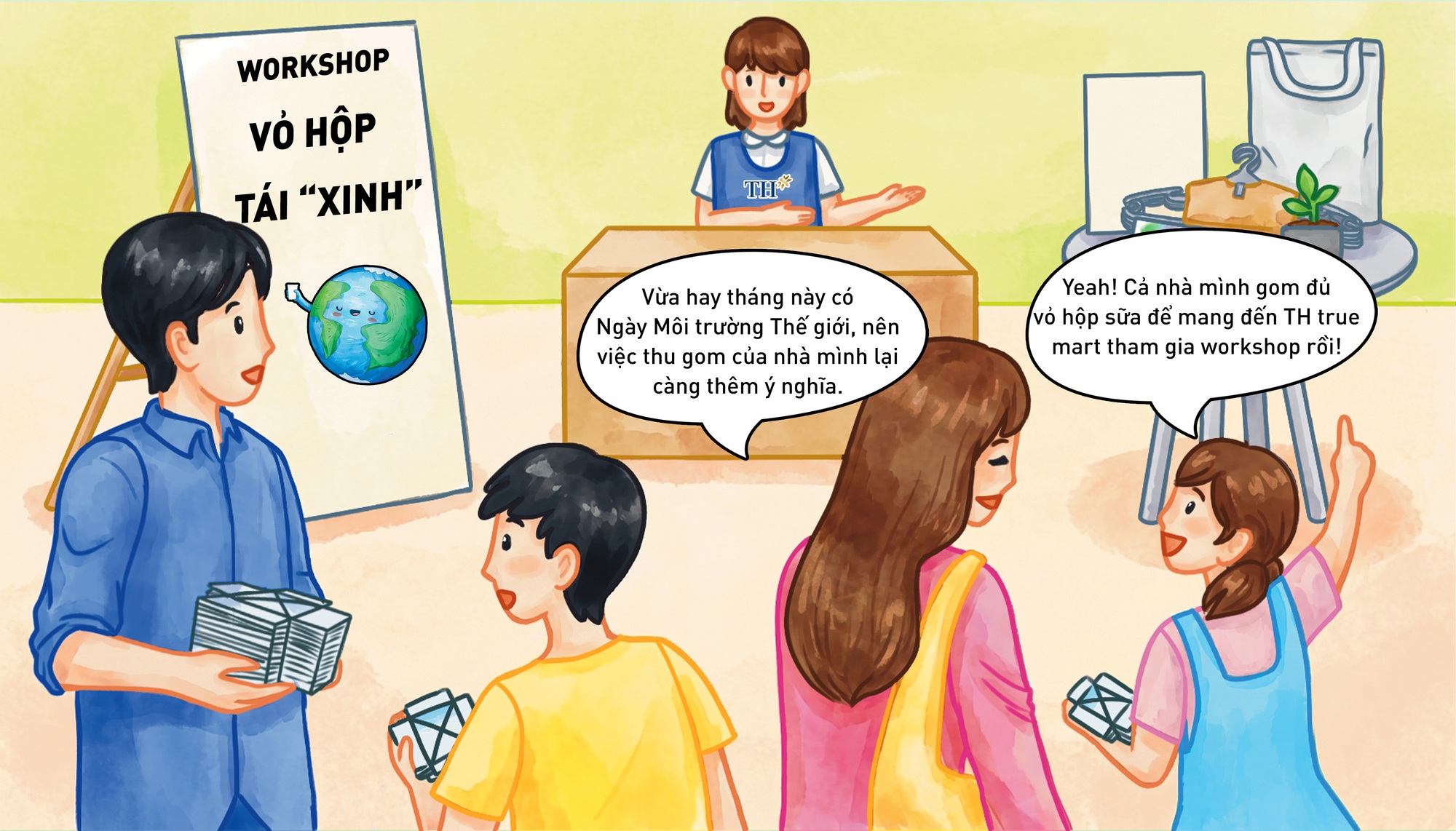 Theo ch&acirc;n c&aacute;c bạn nhỏ xứ Nghệ trải nghiệm workshop Vỏ hộp t&aacute;i &ldquo;Xinh&rdquo; 5 hưởng ứng Ng&agrave;y M&ocirc;i Trường Thế giới 5/6 - Ảnh 1.