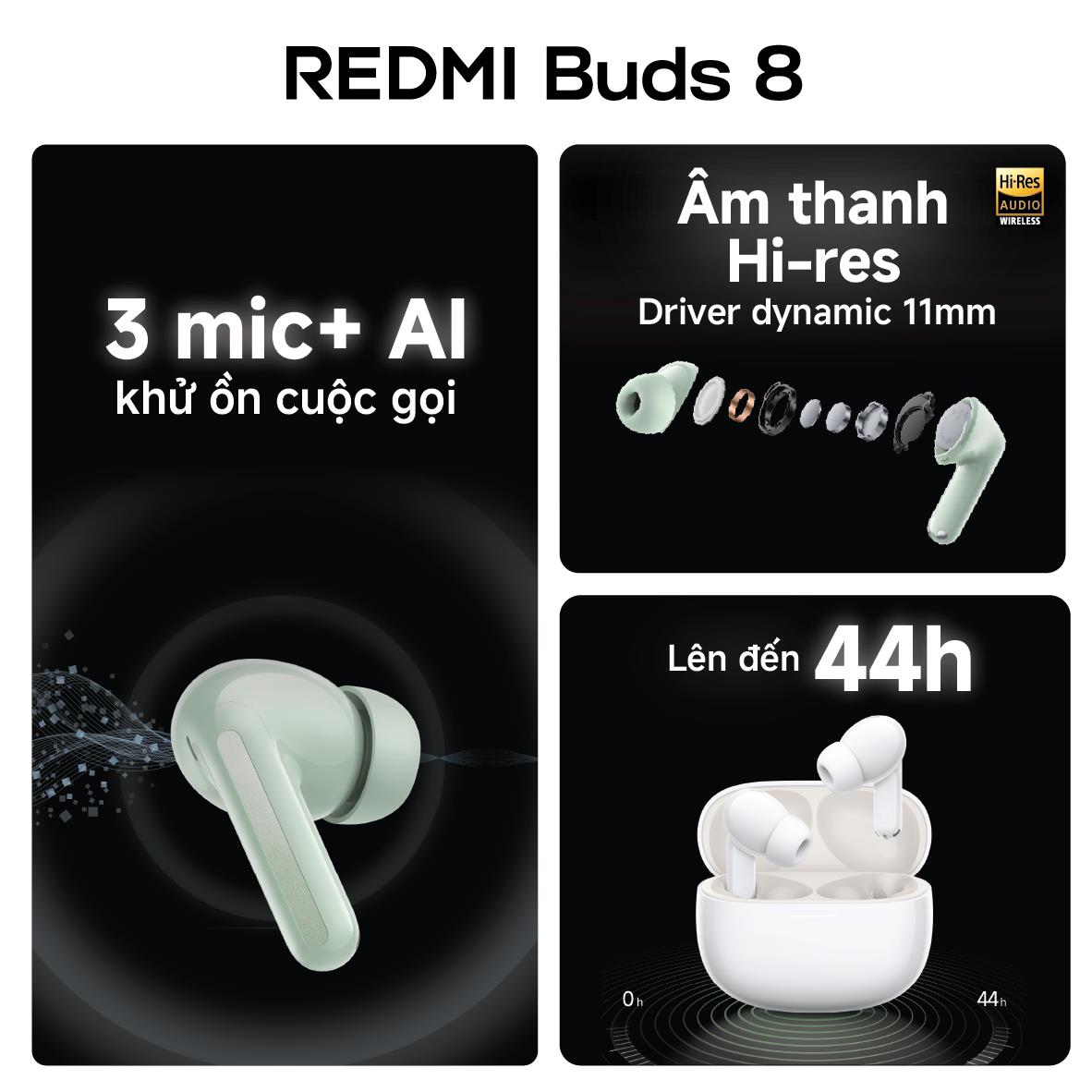 REDMI Buds 8: Tai nghe dưới 2 triệu nhưng sở hữu loạt t&iacute;nh năng flagship - Ảnh 1.