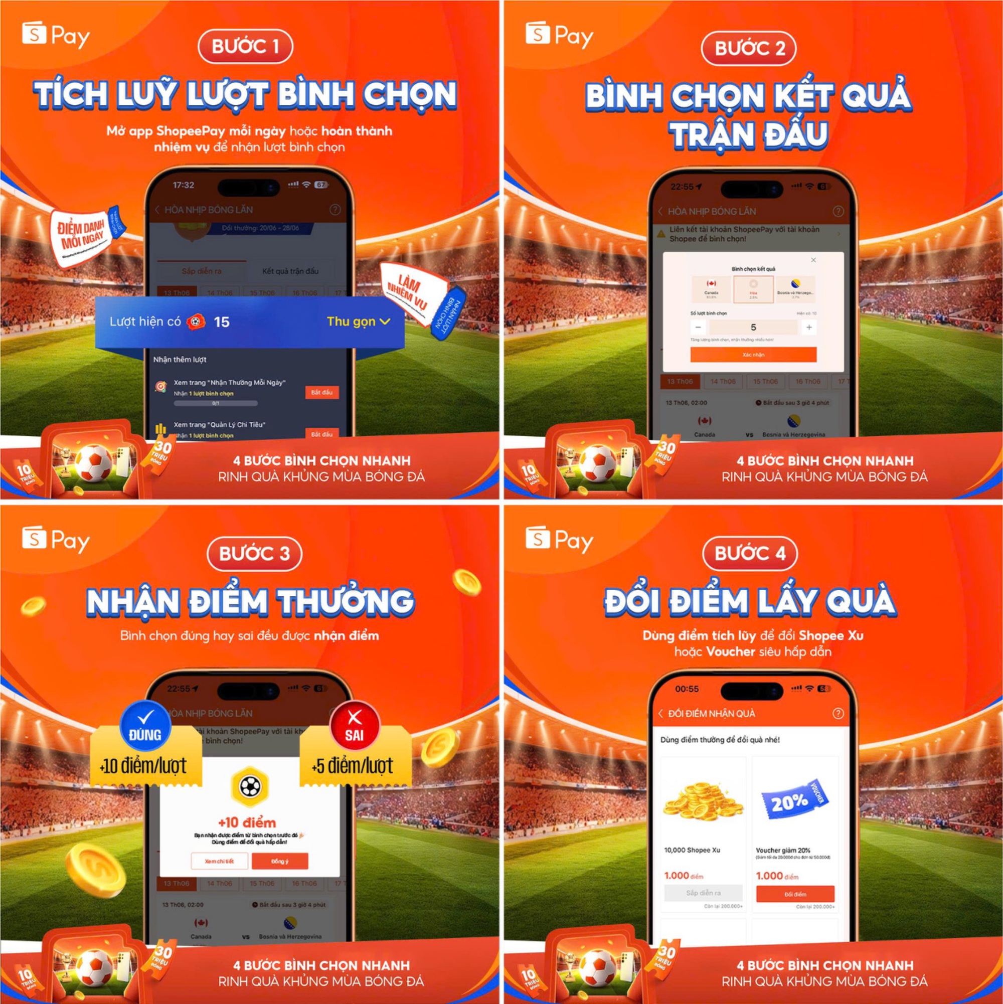 World Cup 2026: L&agrave;m sao để c&oacute; nhiều lượt b&igrave;nh chọn, &ldquo;săn&rdquo; 3 chiếc Samsung Galaxy S26 Ultra v&agrave; voucher h&agrave;ng chục triệu tr&ecirc;n ShopeePay?- Ảnh 3.