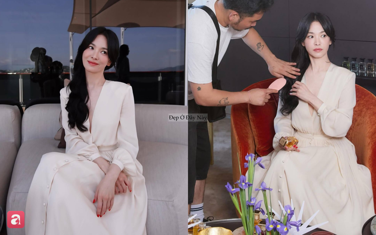 Song Hye Kyo vừa gợi cảm vừa thanh lịch với kiểu đầm "cứ giơ máy lên là có ảnh đẹp" - Ảnh 6.
