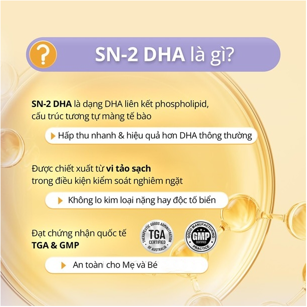 Perdays Pregnancy DHA: SN-2 DHA từ vi tảo Úc, đạt chuẩn TGA cho mẹ bầu - Ảnh 1.