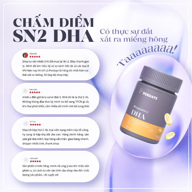 Perdays Pregnancy DHA: SN-2 DHA từ vi tảo Úc, đạt chuẩn TGA cho mẹ bầu - Ảnh 3. Perdays Pregnancy DHA: SN-2 DHA từ vi tảo Úc, đạt chuẩn TGA cho mẹ bầu - Ảnh 3.