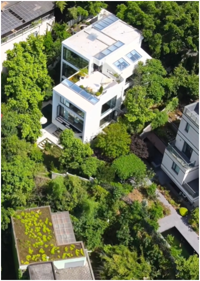 Hồ cá Koi trên ban công, cửa sổ view 