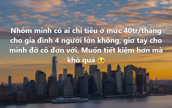 Nhà 4 người tiêu 40 triệu/tháng là nhiều?- Ảnh 1.